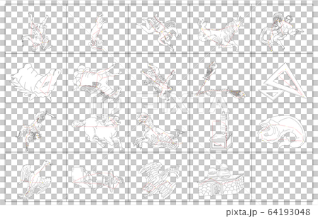 秋の星座白枠 秋の星座白枠 64193048