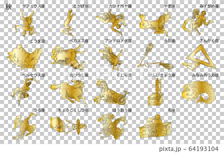 Autumn constellation shadow with gold name 64193104