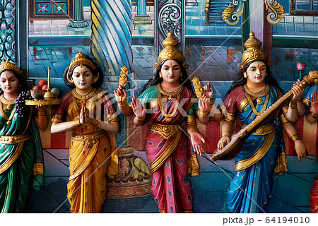 Colorful statue of Hindu God Colorful statue of Hindu God 64194010