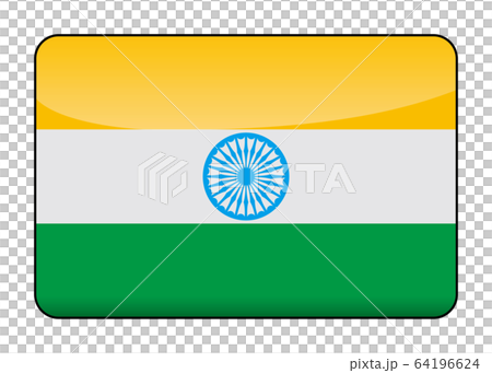 Illustration of richly designed Indian flag | Flag icon banner with semi three-dimensional and glossy Illustration of richly designed Indian flag | Flag icon banner with semi three-dimensional and glossy 64196624