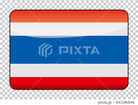 Illustration of richly designed Thai flag | Flag icon banner with half-dimensional and glossy Illustration of richly designed Thai flag | Flag icon banner with half-dimensional and glossy 64196646