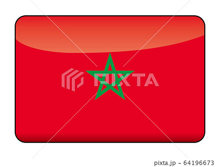 リッチデザインのモナコの国旗のイラスト｜半立体で光沢感のある国旗アイコンバナー