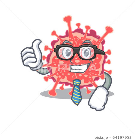 An elegant polyploviricotina Businessman mascot design wearing glasses and tie 64197952