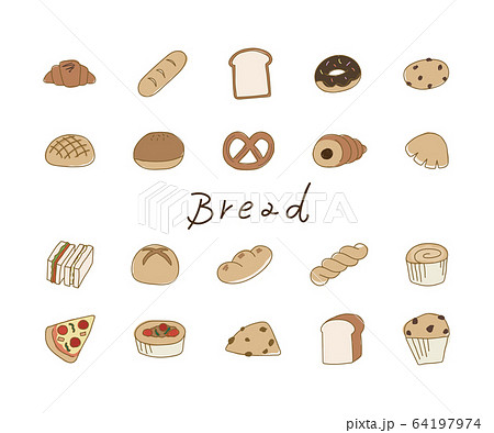 Set Of Hand Drawn Bread Illustrations Cute Stock Illustration