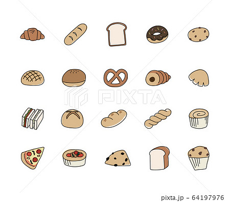 Set Of Hand Drawn Bread Illustrations Cute Stock Illustration