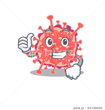 Polyploviricotina cartoon character design making OK gesture 64198004