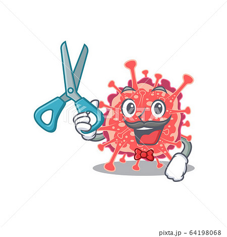 Sporty polyploviricotina cartoon character design with barber 64198068