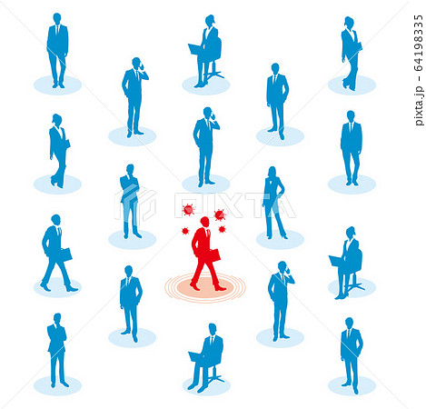 Social distancing set of icons Social distancing set of icons 64198335