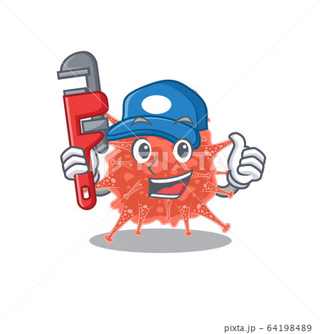 Smart Plumber orthocoronavirinae on cartoon character design 64198489