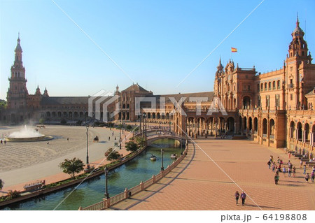 スペイン広場plaza De Espana Spain Sevilla の写真素材