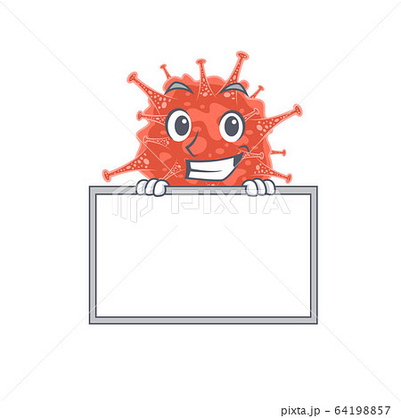 Smiley orthocoronavirinae cartoon character style bring board 64198857