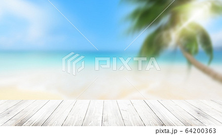 背景-夏-海-ビーチ-風景-イメージ 64200363