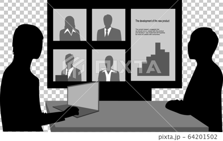Web会議のイラスト素材