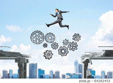 Problem and difficulties overcoming concept. 64202453