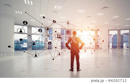 Networking and social communication concept as effective point f 64202712