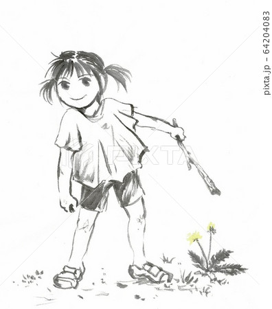 専用　肉筆原画［鬼の踊り子］水墨画 墨絵 手描きイラスト　日本画 専用 肉筆原画［鬼の踊り子］水墨画 墨絵 手描きイラスト 日本画