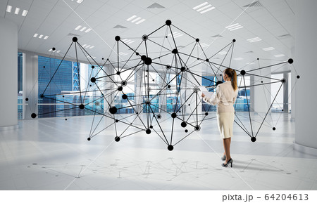 Networking and social communication concept as effective point for modern business Networking and social communication concept as effective point for modern business 64204613