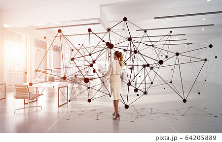Networking and social communication concept as effective point for modern business 64205889