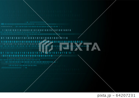 Abstract Technology Background. binary data and streaming binary code background. vector illustration EPS10 64207231
