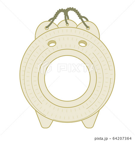 蚊取り豚の正面ベクターイラスト 64207364