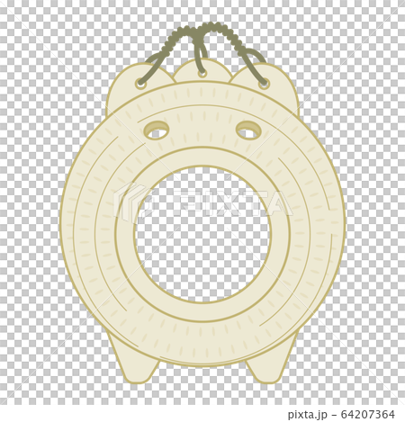 蚊取り豚の正面ベクターイラスト 64207364