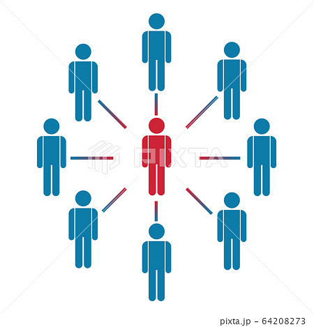 感染拡大　イラスト 64208273