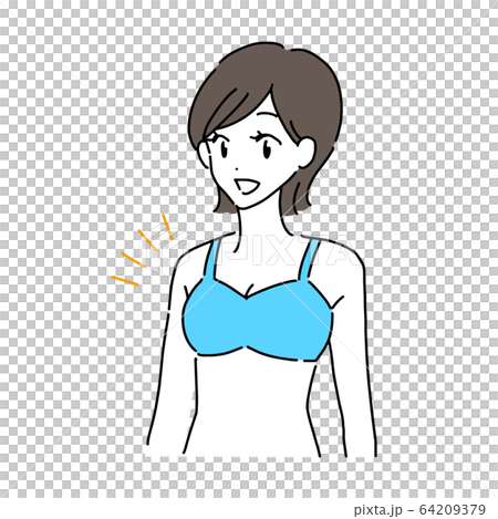 バストアップ 女性のイラスト素材