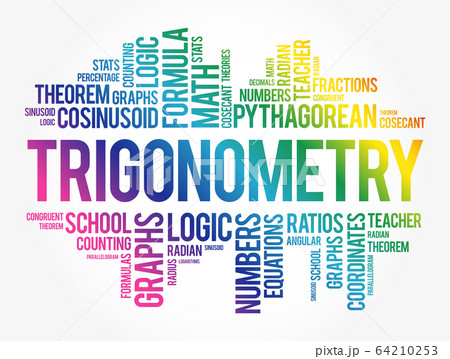 Trigonometry word cloud collage Trigonometry word cloud collage 64210253