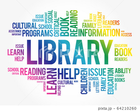 Library word cloud collage 64210260