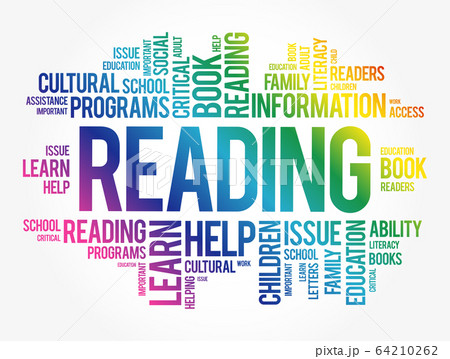 Reading word cloud collage 64210262