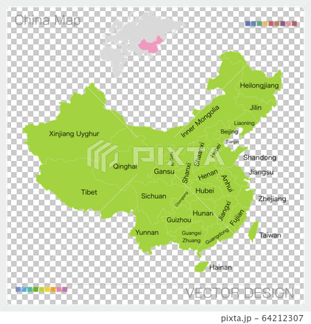 中華人民共和国の地図 64212307