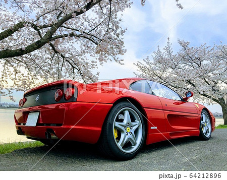 フェラーリと桜 64212896