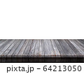 Wood table background. Perspective wood on white background. 64213050