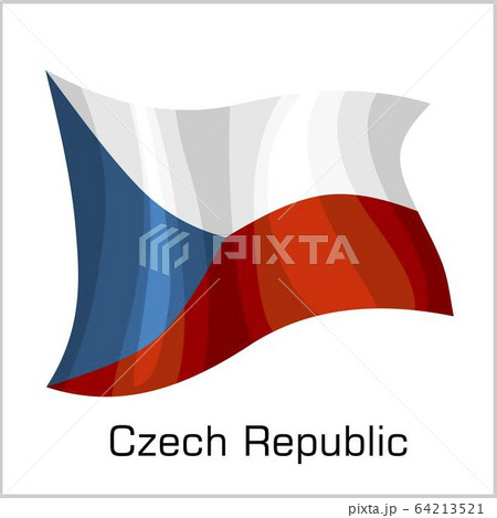 Czech flag, flag of Czech Republic vector illustration Czech flag, flag of Czech Republic vector illustration 64213521