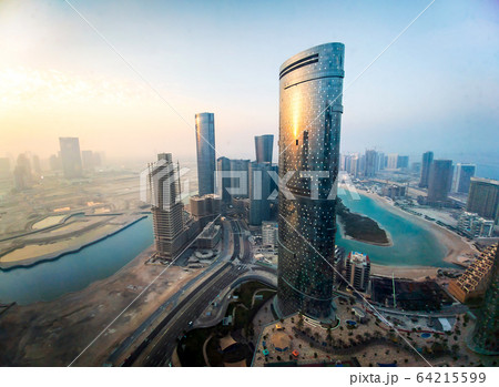 Skyline of Al Reem Island in Abu Dhabi, United Skyline of Al Reem Island in Abu Dhabi, United 64215599