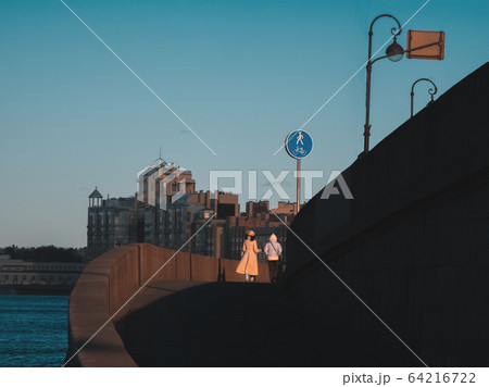 Street of the historical center of St. Petersburg 64216722