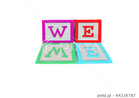 Colorful  letter box Alphabets with Reflection 64216787