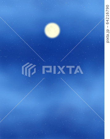 満月がある星空・縦長 64216790