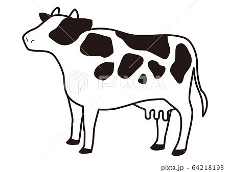 牛のイラストのイラスト素材 64218193 Pixta