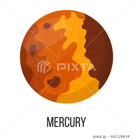 Mercury planet isolated on white background. 64218634