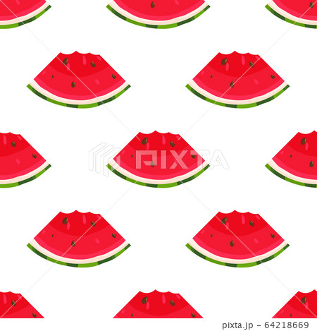 Seamless pattern with fresh cut slice watermelon Seamless pattern with fresh cut slice watermelon 64218669