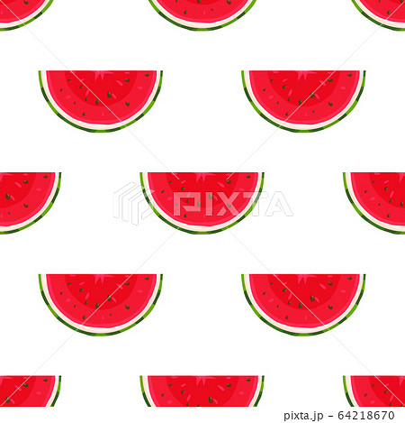 Seamless pattern with fresh cut slice watermelon Seamless pattern with fresh cut slice watermelon 64218670