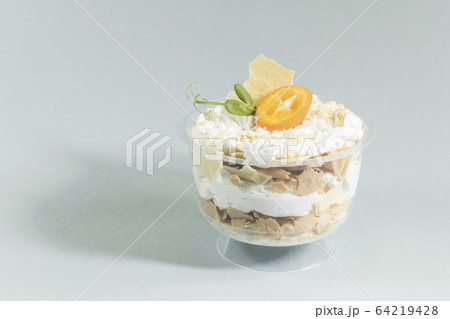 Dessert mini canepa for banquets for receptions receptions shot close-up. 64219428