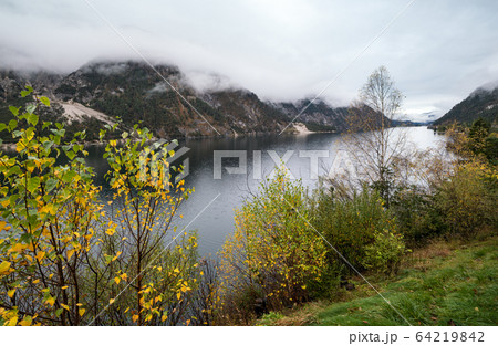 Mountain alpine autumn lake Achensee, Alps, Tirol, Austria. Mountain alpine autumn lake Achensee, Alps, Tirol, Austria. 64219842