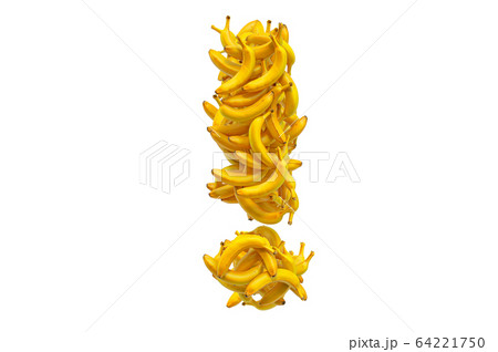 Exclamation mark from persimmons. 3D rendering 64221750
