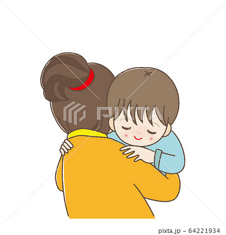 母と子供 抱っこ 笑顔 64221934