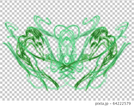 クリスタル風デザイン 双子の風の精霊のイラスト素材