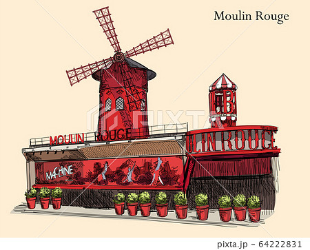 Colorful Moulin Rougeのイラスト素材