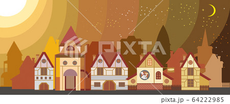 Landscape with European city Landscape with European city 64222985