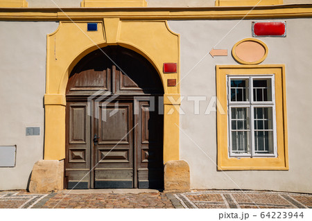 European house exterior detail European house exterior detail 64223944